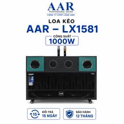 LOA KÉO AAR LX1581 1000W | 2 Bass 40cm | Kèm 2 Micro Không Dây | Bluetooth USB Karaoke Gia Đình Sự Kiện 1