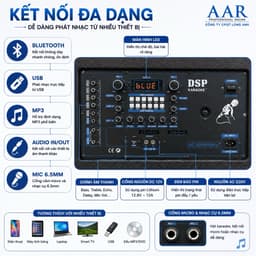 Loa Kéo AAR LX1580 Công Suất 250W-800W, 2 Bass 40cm, Kèm 2 Micro Không Dây, Pin Lithium 12.8V-12A, Karaoke Gia Đình 4