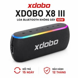 Loa Bluetooth XDOBO X8 III 60W + dây đeo – Bass Mạnh, Bluetooth 5.3, Chống Nước IPX7 9