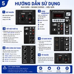 Loa Kéo Di Động AAR LX30-80 Bass 30cm Kèm 2 Micro Không Dây Bluetooth Công Suất 80W-150W Pin Lithium 5
