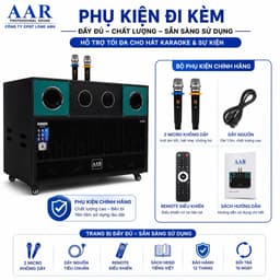 LOA KÉO AAR LX1581 1000W | 2 Bass 40cm | Kèm 2 Micro Không Dây | Bluetooth USB Karaoke Gia Đình Sự Kiện 6