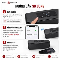 Loa Bluetooth SoundLike Mini S2025 Công Suất 10W Hỗ Trợ USB TF AUX Pin 1200mAh Âm Thanh Stereo 4