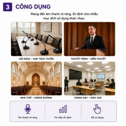 Mic Hội Nghị Không Dây AZTOMAX 302C Chính Hãng – Micro Cổ Ngỗng Thu Âm Rõ, Kết Nối 6.35mm Cho Phòng Họp, Hội Trường 3