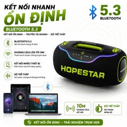 Loa Bluetooth Hopestar A80, Công Suất 300-500W, Hỗ Trợ TF Card, LED, Chống Nước IP6, Pin Trâu Sạc 30.000mAh 5