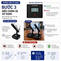 Mic Hội Nghị Không Dây AZTOMAX 302C UHF 2 Micro Cổ Ngỗng Thu Âm Chuyên Nghiệp Cho Phòng Họp, Hội Trường, Nhà Thờ 6