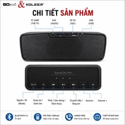 Loa Bluetooth SoundLike Mini S2025 Công Suất 10W Hỗ Trợ USB TF AUX Pin 1200mAh Âm Thanh Stereo 3