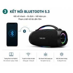 LOA KARAOKE BLUETOOTH YIBOLANG V95 300W KÈM 2 MICRO KHÔNG DÂY - PIN 24000mAh - LOA XÁCH TAY NGHE NHẠC HÁT KARAOKE 4