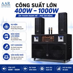 Loa Gập AAR LX8860 Công Suất 400W-1000W Kèm 2 Micro Không Dây, Pin Lithium 12.8V-12A, Loa Kéo Di Động Karaoke Sự Kiện 3
