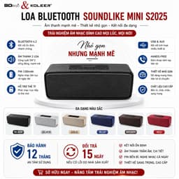 Loa Bluetooth SoundLike Mini S2025 Công Suất 10W Hỗ Trợ USB TF AUX Pin 1200mAh Âm Thanh Stereo 8