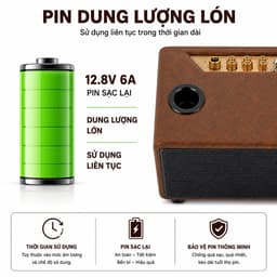 Loa Karaoke Bluetooth AZTOMAX A82 Công Suất RMS 200W PMPO 800W Kèm 2 Micro Không Dây Pin Sạc Dung Lượng Lớn 5