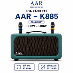 Loa Karaoke Xách Tay AAR K885 300W-500W Kèm 2 Micro Không Dây, Bluetooth 5.0, Pin Lithium 4-8 Giờ 1