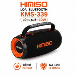 Loa Bluetooth HIMISO KMS-339 Công Suất 30W Bluetooth 5.4 Pin 2400mAh Đèn LED RGB Chống Nước IPX5 Hỗ Trợ USB TF FM TWS 1