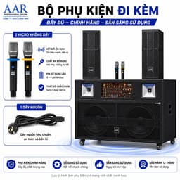 Loa Gập AAR LX8860 Công Suất 400W-1000W Kèm 2 Micro Không Dây, Pin Lithium 12.8V-12A, Loa Kéo Di Động Karaoke Sự Kiện 7