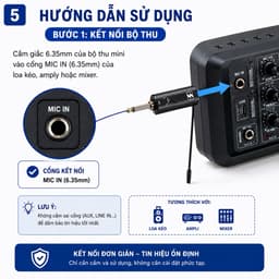 Micro Hội Nghị Không Dây AZTOMAX 301C UHF - Mic Cổ Ngỗng Chuyên Nghiệp Kết Nối 6.35mm Cho Phòng Họp, Hội Thảo, Giảng Dạy 5