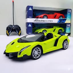 Siêu xe Lambo điều khiển từ xa 4 chiều có đèn sáng,chạy nhanh khỏe với 4pin 3