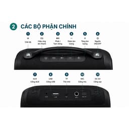 LOA KARAOKE BLUETOOTH YIBOLANG V95 300W KÈM 2 MICRO KHÔNG DÂY - PIN 24000mAh - LOA XÁCH TAY NGHE NHẠC HÁT KARAOKE 3