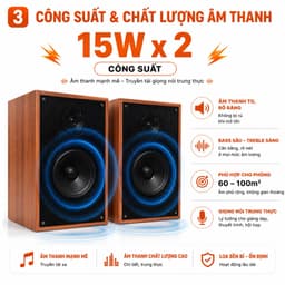 Loa Trợ Giảng Active 2.0 YFARDI 15W x 2 Kèm Micro Không Dây 2.4G - Loa Phòng Học, Hội Nghị, Thuyết Trình, Giảng dạy 3