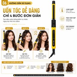 Máy Uốn Tóc May Young M606 Phủ Ceramic Cảm Ứng 19/25/28/32mm - Điều Chỉnh Nhiệt 130-230°C - Trục Xoay 360° 6