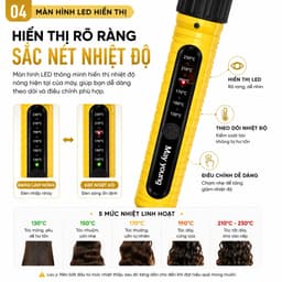 Máy Uốn Tóc May Young M606 Phủ Ceramic Cảm Ứng 19/25/28/32mm - Điều Chỉnh Nhiệt 130-230°C - Trục Xoay 360° 4