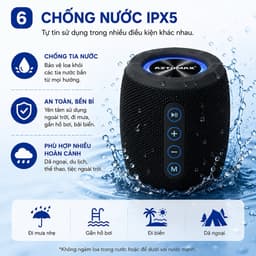Loa Bluetooth AZTOMAX AZ-168 40W RMS Bluetooth 5.2 Âm Thanh Bass Mạnh Pin 4800mAh Hỗ Trợ USB TF AUX Type-C 6