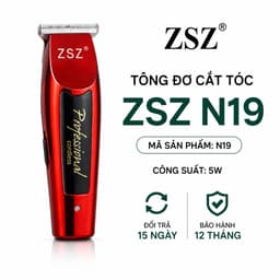 Tông Đơ Cắt Tóc ZSZ N19 Không Dây Sạc USB Cắt Fade Cạo Viền Tỉa Râu Lưỡi Thép Sắc Bén 1