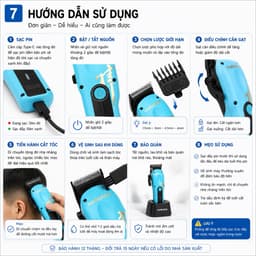 Tông Đơ Cắt Tóc Madeshow M15 Professional 10W - Pin Sạc Type-C, Lưỡi Thép Cao Cấp, Máy Cắt Tóc Không Dây Chuyên Nghiệp 7