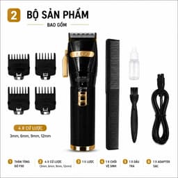 Tông Đơ ZSZ F90 10W Pin Sạc Chuyên Nghiệp - Kèm 4 Cữ Cắt, Lưỡi Thép Không Gỉ, Cắt Tóc Gia Đình 2