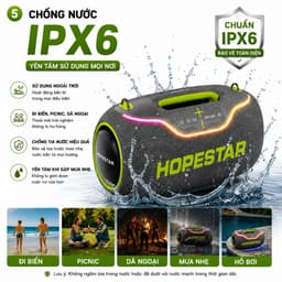 Loa Bluetooth Hopestar A80, Công Suất 300-500W, Hỗ Trợ TF Card, LED, Chống Nước IP6, Pin Trâu Sạc 30.000mAh 5