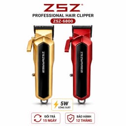 Tông Đơ Cắt Tóc ZSZ-6800 Chuyên Nghiệp 5W Pin Sạc Mạnh Lưỡi Thép Không Gỉ Kèm 4 Cữ Cắt Cho Gia Đình Barber Salon 1