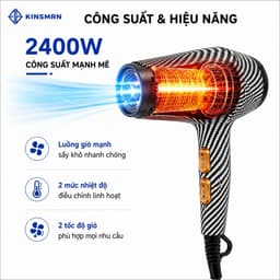 Máy Sấy Tóc KINSMRN P5-01 2400W Công Suất Lớn Sấy Nhanh 2 Tốc Độ Gió 2 Mức Nhiệt Chống Quá Nhiệt Chính Hãng 3