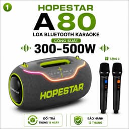Loa Bluetooth Hopestar A80, Công Suất 300-500W, Hỗ Trợ TF Card, LED, Chống Nước IP6, Pin Trâu Sạc 30.000mAh 1