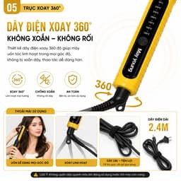 Máy Uốn Tóc May Young M606 Phủ Ceramic Cảm Ứng 19/25/28/32mm - Điều Chỉnh Nhiệt 130-230°C - Trục Xoay 360° 5