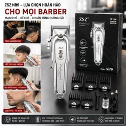 Tông Đơ Cắt Tóc ZSZ N99 10W Không Dây Chuyên Nghiệp - Động Cơ Mạnh, Lưỡi Thép Không Gỉ, Pin Lithium, Cắt Tóc & Cạo Râu 8
