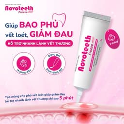Gel bôi răng miệng Novoteeth Freeze - Hỗ trợ lành vế thương, giảm đau nhiệt miêng, tay chân miệng cho trẻ từ 2tháng tuổi 2