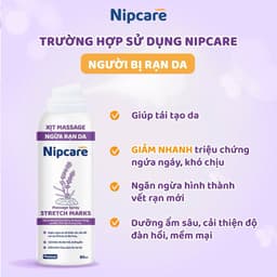 Xịt massage ngừa rạn da Nipcare 80ml - Làm mềm da, mờ vết rạn 8