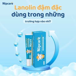 Kem bôi dưỡng ẩm Nipcare - lanolin dùng cho nứt đầu ti, nứt gót chân, khô môi, hăm tả 2