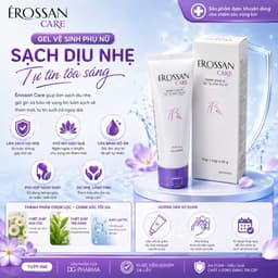 Gel vệ sinh phụ nữ E'rossan Care DHG thích hợp cho vệ sinh hằng ngày (45g) 2