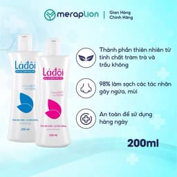 Dung dịch vệ sinh phụ nữ LÁ ĐÔI 200ml dạng sữa làm sạch tác nhân gây ngứa, mùi, viêm nhiễm phụ khoa 2