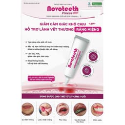 Gel bôi răng miệng Novoteeth Freeze - Hỗ trợ lành vế thương, giảm đau nhiệt miêng, tay chân miệng cho trẻ từ 2tháng tuổi 3