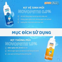Combo xịt mũi Novo Petie 0.9% & 1.9% - Xịt vệ sinh, hỗ trợ giảm ngạt mũi, sổ mũi 3