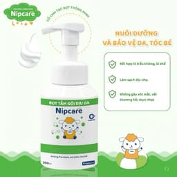 Bọt tắm gội cho bé Nipcare 200ml - Hỗ trợ rôm sảy, mẩn ngứa, phù hợp cho bé viêm da cơ địa 2