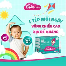 Vitamin D3K2 Sola Drop dạng 20 tép - Hỗ trợ chiều cao, răng xương chắc khoẻ 3