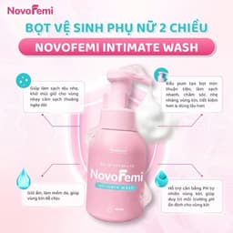 Bọt dung dịch vệ sinh phụ nữ Novofemi 180ml - Bọt vệ sinh 2 chiều, hộ trợ sạch dịu, hôi ngứa, kháng khuẩn dùng hàng ngày 3