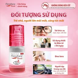 Nước nhỏ mắt Novotane Dual chuyên biệt cho mắt mỏi do cận thị, loạn thị, sử dụng thiết bị điện tử, hỗ trợ cải thiện điều 6
