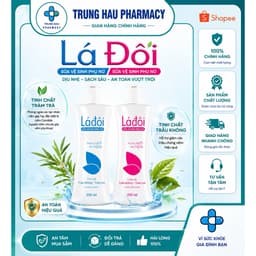 Dung dịch vệ sinh phụ nữ LÁ ĐÔI 200ml dạng sữa làm sạch tác nhân gây ngứa, mùi, viêm nhiễm phụ khoa 1