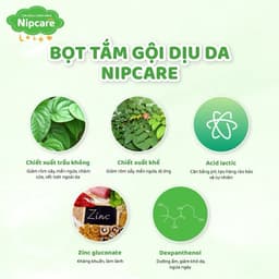 Bọt tắm gội cho bé Nipcare 200ml - Hỗ trợ rôm sảy, mẩn ngứa, phù hợp cho bé viêm da cơ địa 5