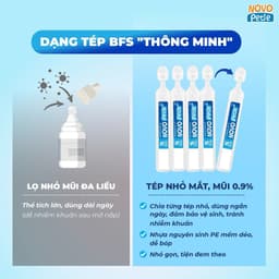 Nhỏ muỗi nước muối sinh lý NovoPetie 0.9% 1.9% dạng 30 tép BFS - Làm sạch diệu nhẹ, hỗ trợ niêm mạc 7