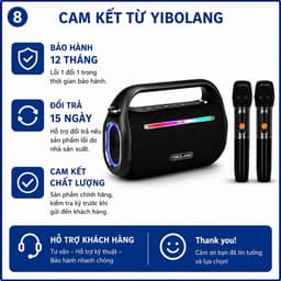 Loa Bluetooth Karaoke YIBOLANG F1-Pro 120W Kèm Micro Không Dây DSP Bluetooth 5.0 Pin 8000mAh Loa Xách Tay Ngoài Trời 8