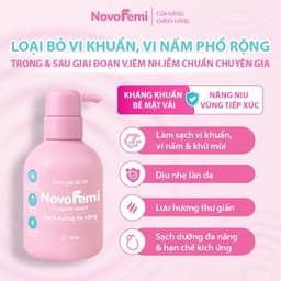 Bọt dung dịch vệ sinh phụ nữ Novofemi 180ml - Bọt vệ sinh 2 chiều, hộ trợ sạch dịu, hôi ngứa, kháng khuẩn dùng hàng ngày 2