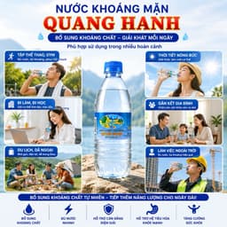 Nước Khoáng Mặn Quang Hanh 500ml Chính Hãng - Giàu Khoáng Chất Tự Nhiên, Bổ Sung Điện Giải, Thùng 20 Chai 7